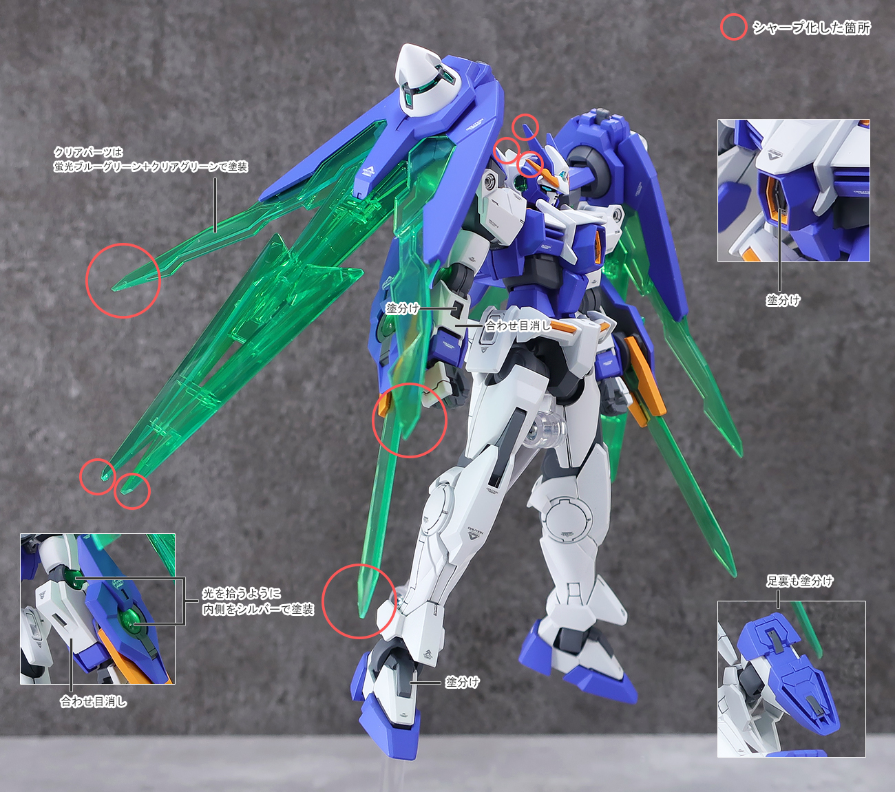 ガンプラHG 1/144 ダブルオーダイバーアーク 塗装完成品 - プラモデル