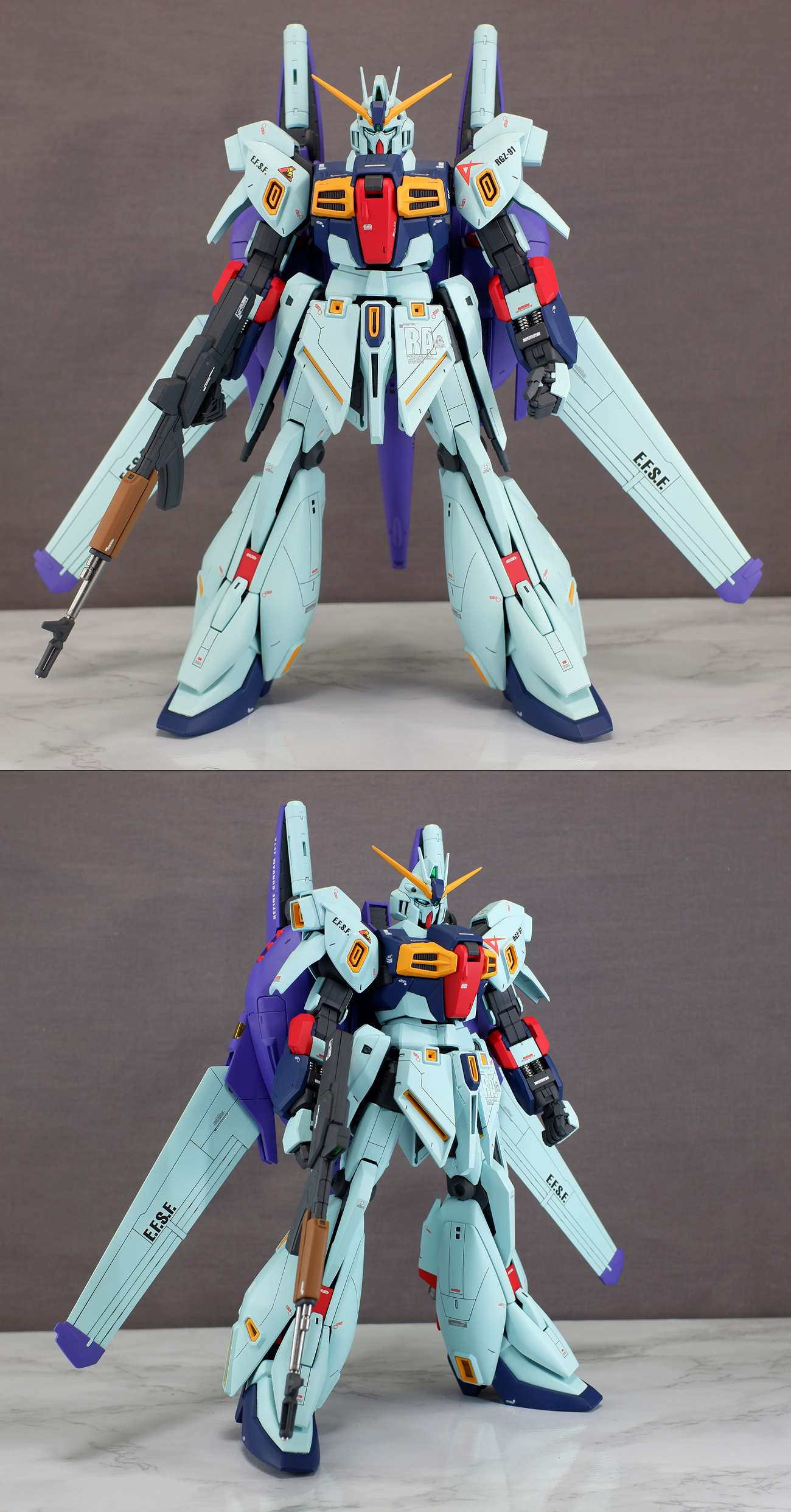 1/100 MG RGZ-91B Re-GZ CUSTOM リ・ガズィカスタム 塗装済み完成品 